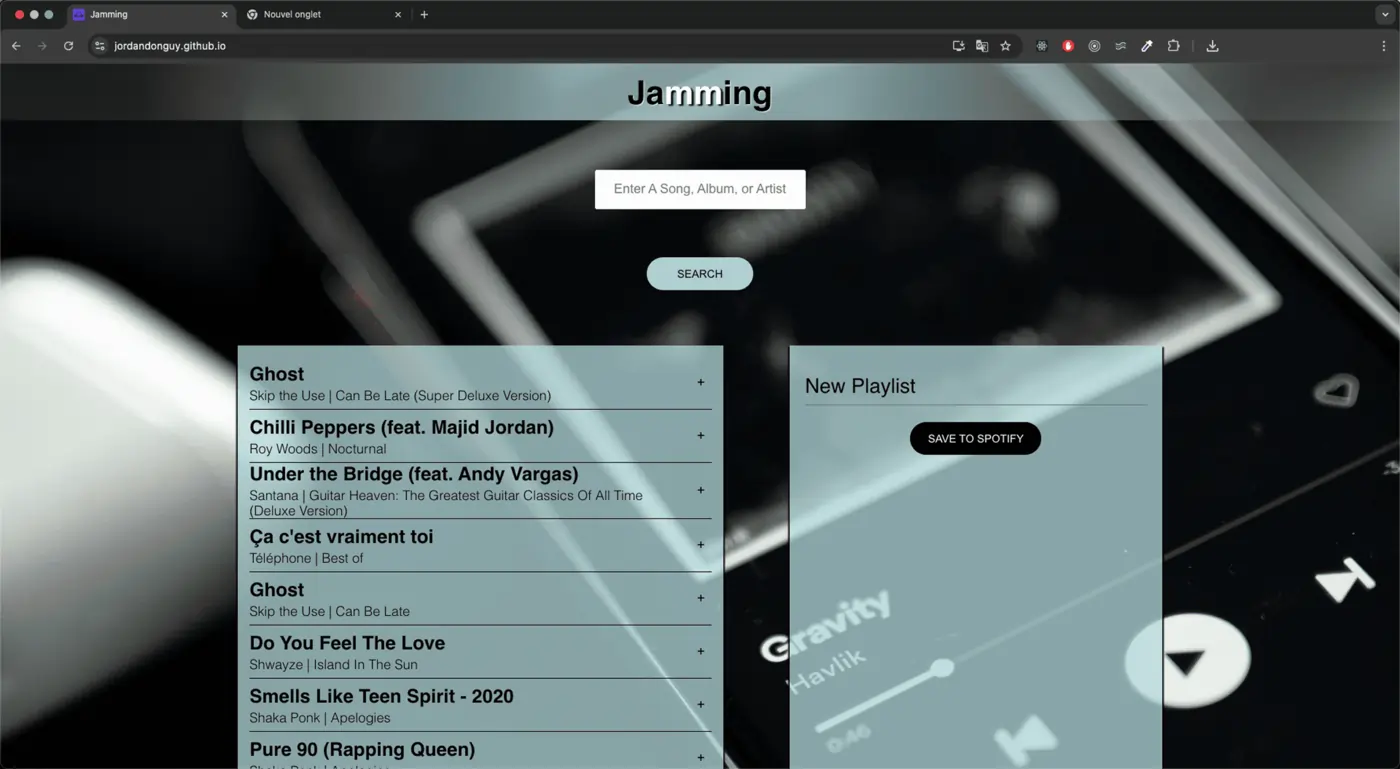 Jamming mobile screenshot